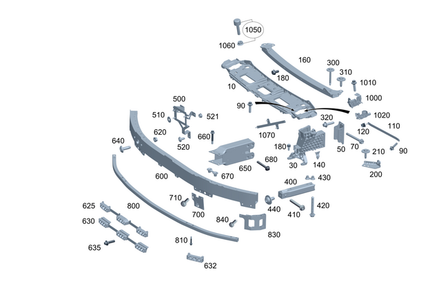 8885 - Front-End Assembly, Front Panel: Hexagon Head Bolt for Mercedes-Benz Image image
