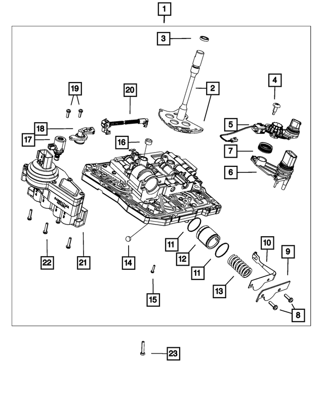 R8051180AA - 42RLE; 4-Speed; Automatic Transmission: Transmission Valve Body Kit for Mopar Image