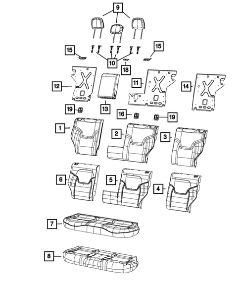 Rear Seats - Second Row for 2021 Jeep Renegade #1