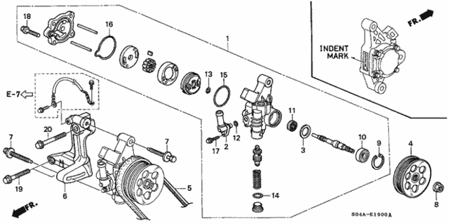P.S. Pump - Bracket for 2000 Honda Civic #0