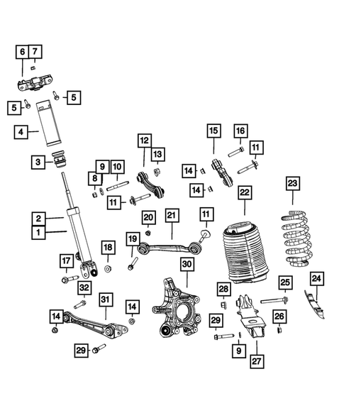 Air Suspension for 2021 Jeep Grand Cherokee L #0