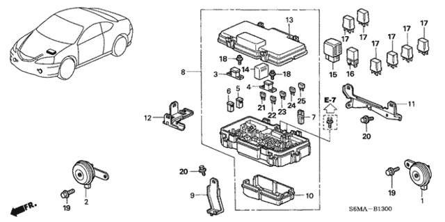 Control Unit (Engine Room) for 2006 Acura RSX #0