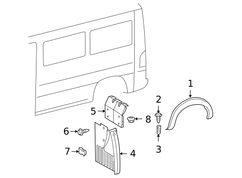Exterior Trim - Side Panel for 2003 Dodge Sprinter 2500 #3