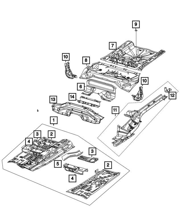 68219613AA - Body Sheet Metal Except Doors: Flange Nut for Dodge: Hornet | Fiat: 500X | Jeep: Compass, Renegade Image