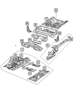 68488257AA - : Front Floor Pan, Left for Mopar Image