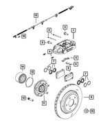 68367045AA - : Disc Brake Caliper Assembly, Left for Mopar Image