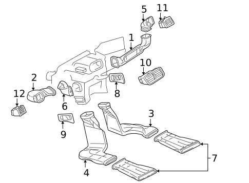 Ducts for 1994 Mercedes-Benz C220 #0