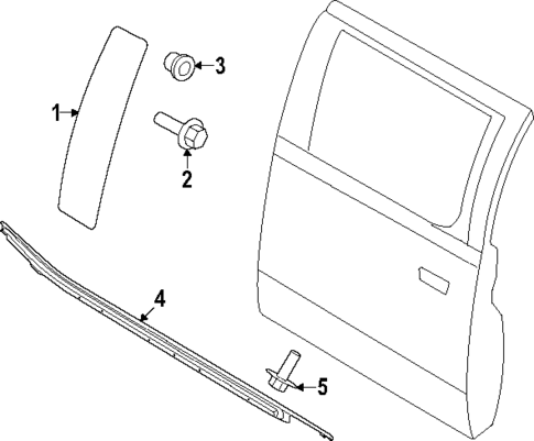 Exterior Trim - Rear Door for 2025 Ford F-250 Super Duty #0