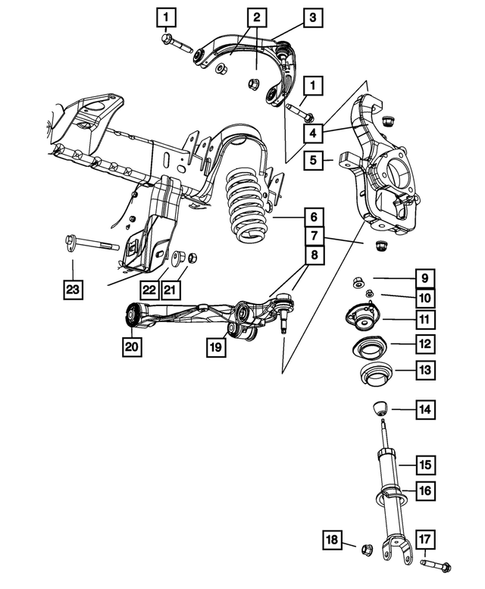 Front Suspension, Strut and Cradle for 2010 Dodge Ram 1500 #1
