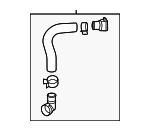 25415P4000 - Belts &amp; Cooling: Radiator Coolant Hose for Kia Image