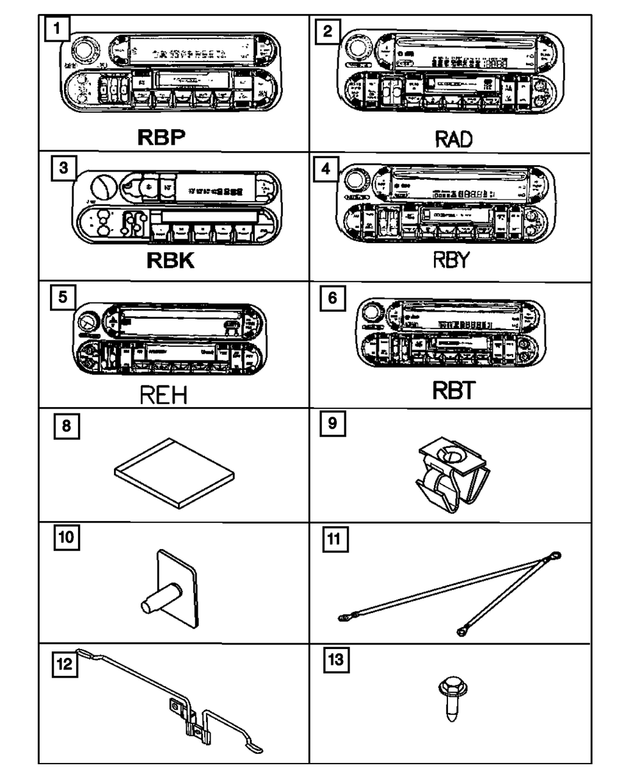 Z5091506AH - Instrument Panel and Radios and Consoles: Am/fm With Cd And Equalizer Radio for Mopar Image
