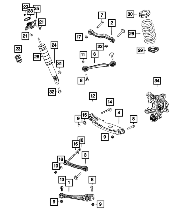 68376239AB - : Rear Coil Spring, Left Rear for Mopar Image