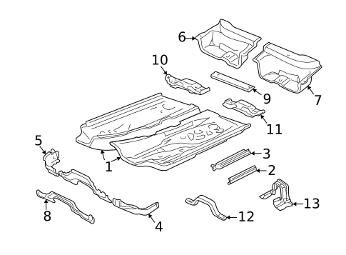 Floor & Rails for 2003 Audi A6 #0