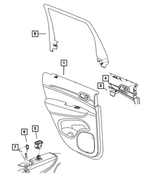 1GS971D3AG - : Rear Door Trim Panel, Left for Dodge: Durango Image
