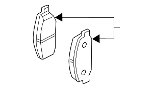 D4M609N00B - : Brake Pads Rear for Nissan: Juke, LEAF, Murano, Pathfinder, Quest, Sentra Image