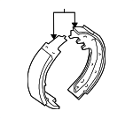 D4060CA01A - Brakes: Park Brake Shoes for Nissan: GT-R, Murano, Pathfinder, Quest Image