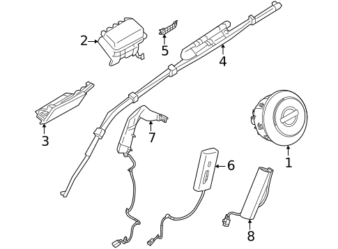 Air Bag Components for 2022 Nissan Rogue #0