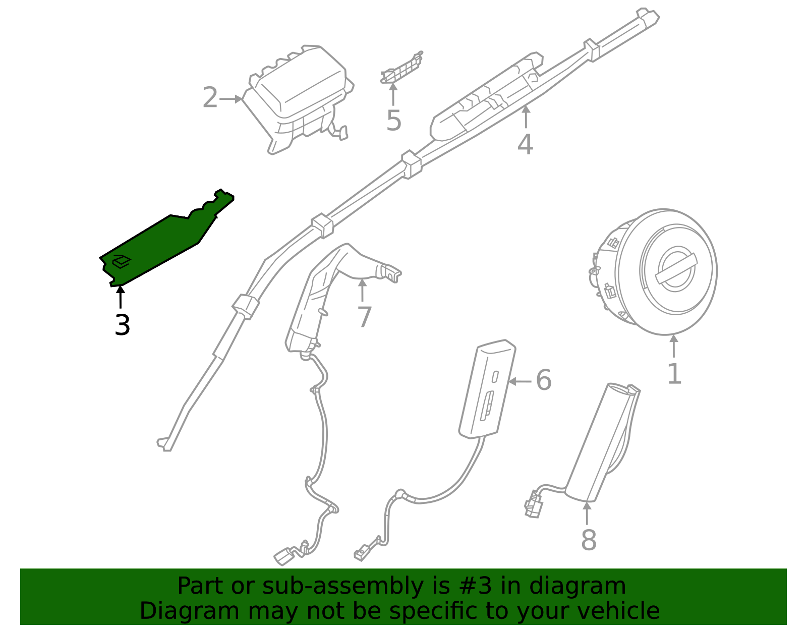 Knee Air Bag - Nissan (K85R1-6RF0A)