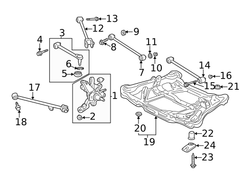Rear Suspension for 1999 Acura TL #0