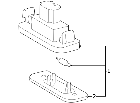 License Lamps for 2001 Mercedes-Benz CL 500 #0
