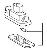 2158200156 - Electrical: License Lamp for Mercedes-Benz Image