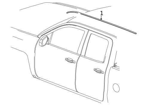 Exterior Trim - Cab for 2025 GMC Sierra 3500 HD #1