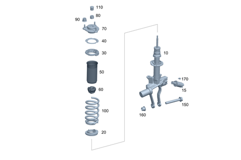 Front Suspension Strut and Suspension Strut Mount for 2023 Mercedes-Benz SL55 AMG #0