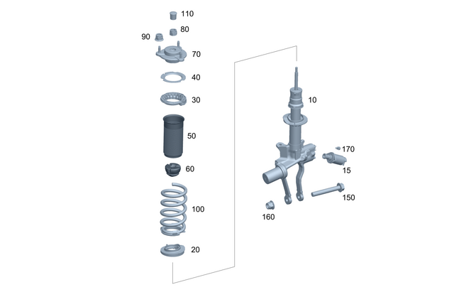232321120164 - : Helical Spring for Mercedes-Benz: SL43 AMG Image