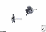 61319241799 - Vehicle Electrical System: Set, Shift Paddle, Chrome Perlglanz for BMW Image