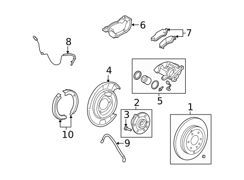Rear Brakes for 2009 Saturn Outlook #1