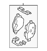34218847062 - Brakes: Brake Pads for BMW Image