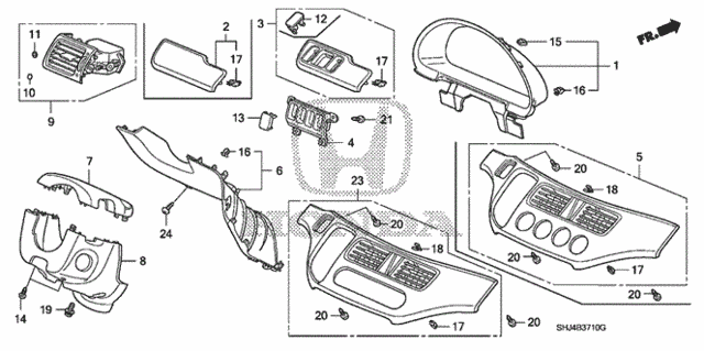Instrument Panel Garnish (Driver Side) for 2008 Honda Odyssey #0