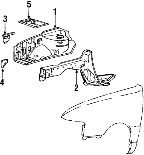 Structural Components & Rails for 1993 Mitsubishi Precis #0