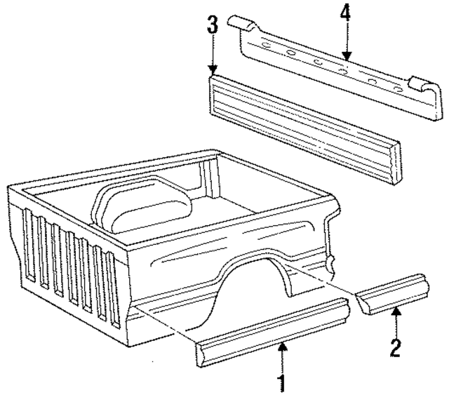 82401023 - Body: Tailgate Molding for Mopar Image