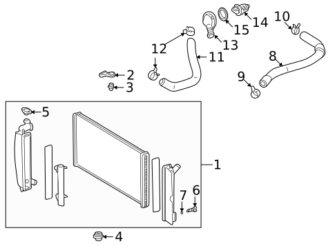 Radiator & Components for 2004 Pontiac Vibe #0