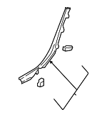 8W0867768A4PK - Body: Rear Sill Plate for Audi: A4, A4 allroad, A4 Quattro, S4 Image