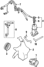 F7CZ19E708AB - Steering: Power Steering Pump Bracket for Ford Image