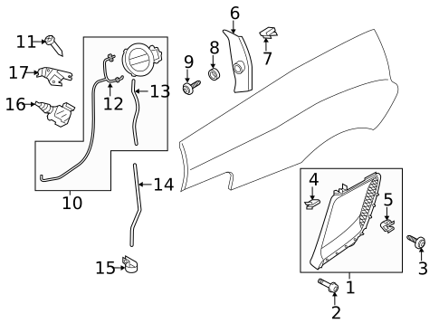Exterior Trim - Quarter Panel for 2015 Audi R8 #0
