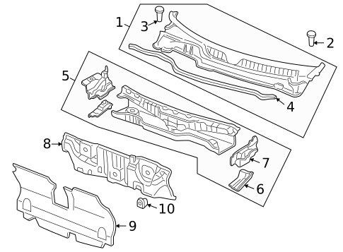 Cowl for 1999 Honda CR-V #0