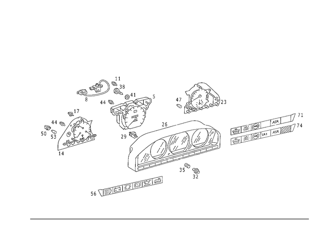 1245429267 - Electrical Equipment and Instruments: Speedometer for Mercedes-Benz: 500E Image image