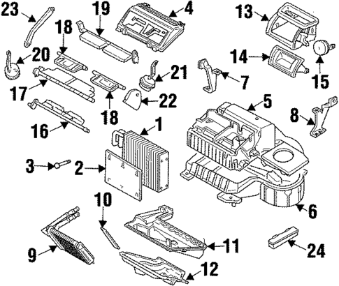 Evaporator & Heater Components for 1999 Oldsmobile Intrigue #0