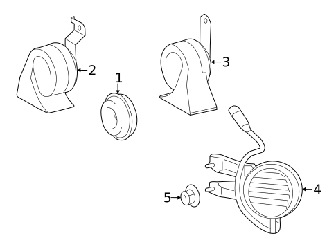 Horn for 2010 Lexus RX450h #0