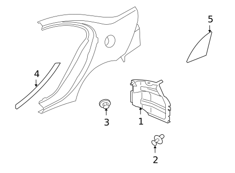 Exterior Trim - Quarter Panel for 2009 Mitsubishi Lancer #0