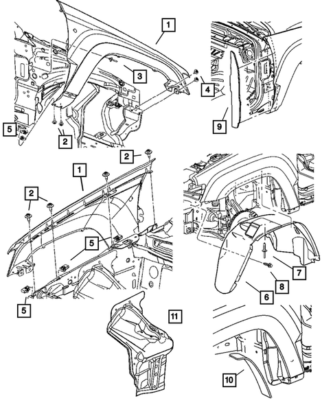 Front Fenders for 2005 Jeep Grand Cherokee #0