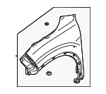 63112W350P - : Fender for Mitsubishi: Outlander, Outlander PHEV Image