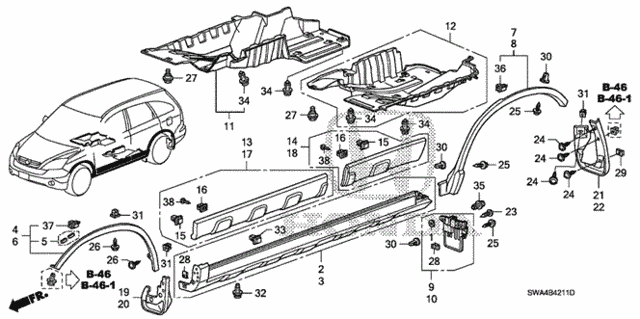 Side Sill Garnish  - Protector for 2008 Honda CR-V #0