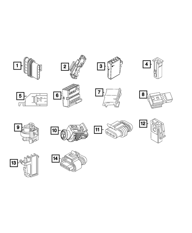 68231532AA - Electrical: Wiring Connector for Mopar Image