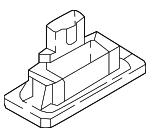 8W6943021A - Electrical: License Lamp for Audi: A5 Quattro, A5 Sportback, Q3, Q5, Q5 PHEV, Q5 Sportback, Q7, RS5, RS5 Sportback, S5, S5 Sportback, SQ5, SQ5 Sportback, SQ7 Image