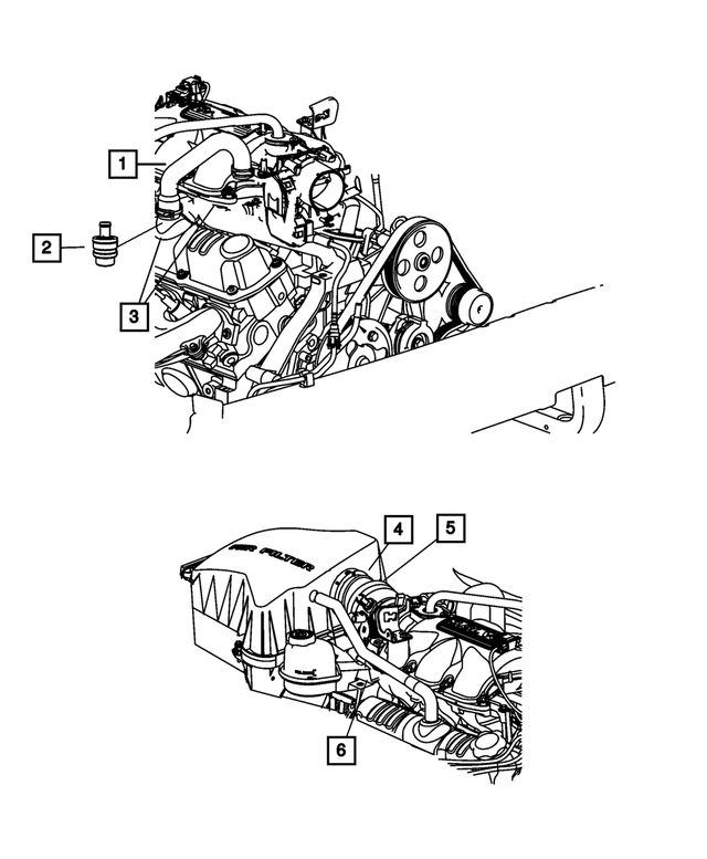 « 4648973AD – Engine 3.8L Six Cylinder : Pcv Soupape pour Mopar Image »