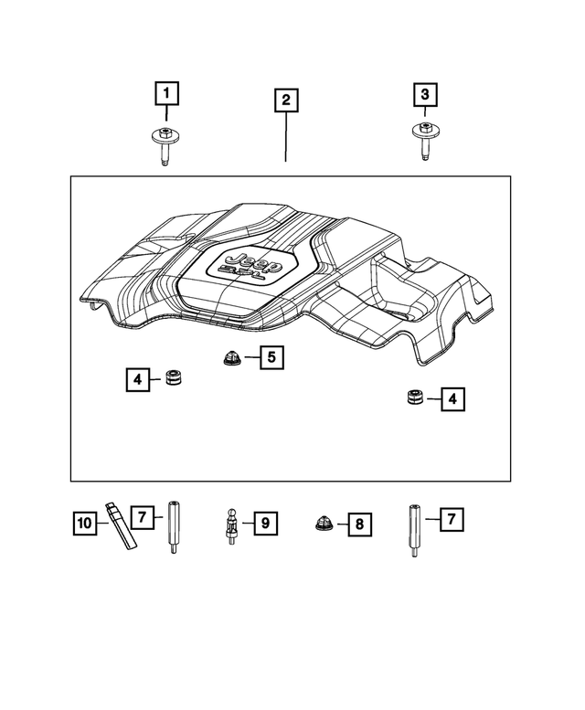 6512382AA - Engine: Hex Nut for MOPAR Image